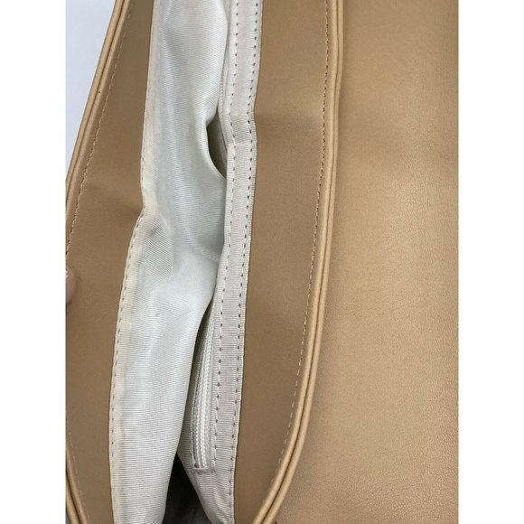 Guess Tan Stitched Silver Hardware Shoulder purse - Picture 4 of 6